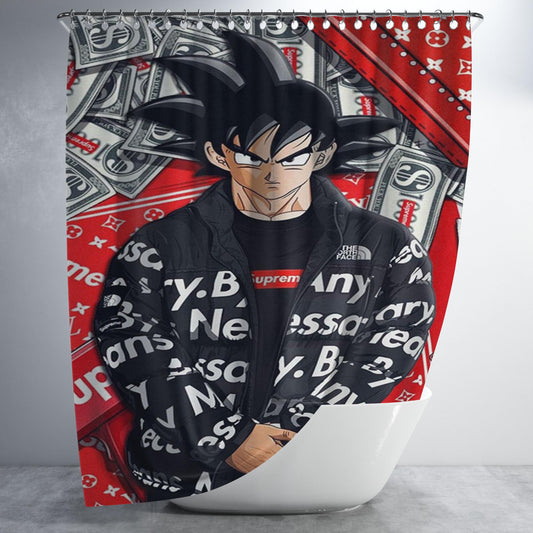 Supreme Goku Bathroom Shower Curtain Fabric Waterproof | 66 X 72 Inch