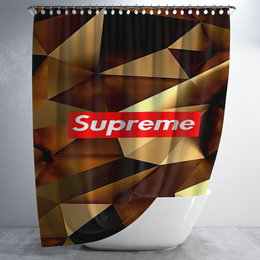 Supreme Hintergrund Bathroom Shower Curtain Fabric Waterproof | 66 X 72 Inch