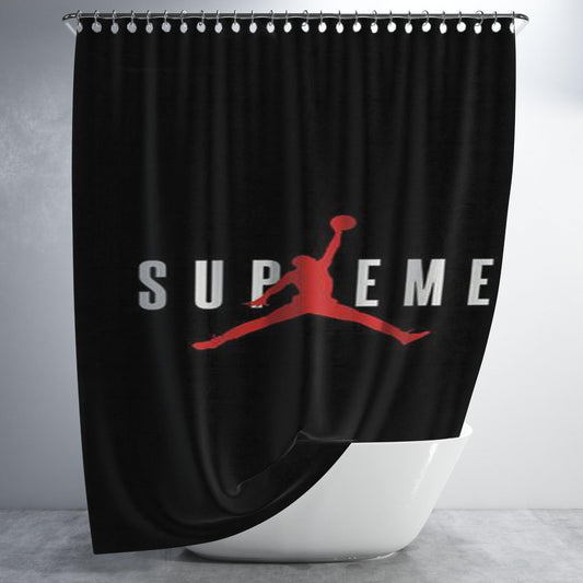 Supreme Jordan Bathroom Shower Curtain Fabric Waterproof | 66 X 72 Inch