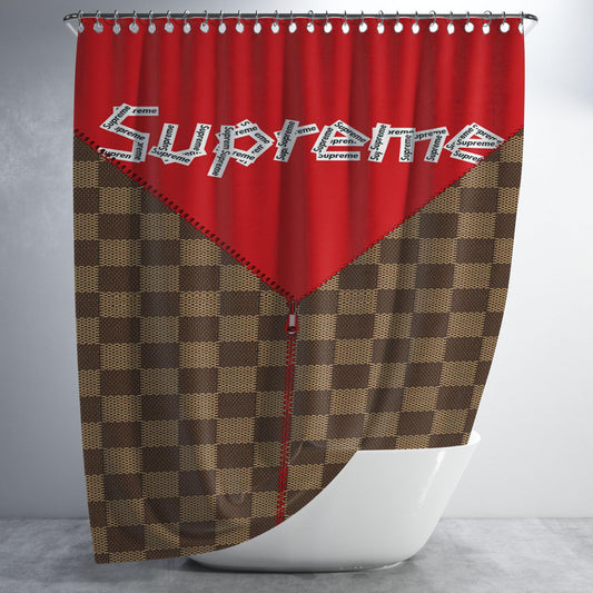 Supreme Louis Bathroom Shower Curtain Fabric Waterproof | 66 X 72 Inch