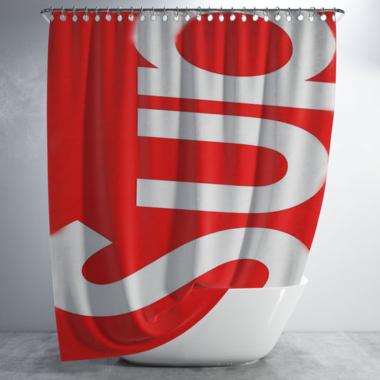 Supreme New York Logo Sup Art Bathroom Shower Curtain Fabric Waterproof | 66 X 72 Inch