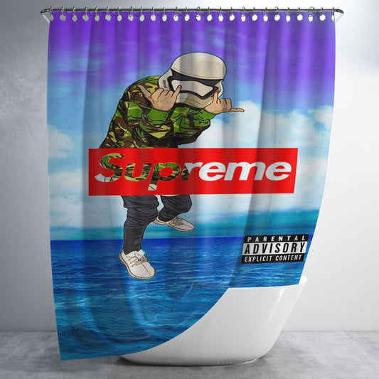 Supreme Parental Bathroom Shower Curtain Fabric Waterproof | 66 X 72 Inch