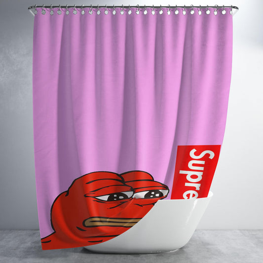 Supreme Pepe Bathroom Shower Curtain Fabric Waterproof | 66 X 72 Inch