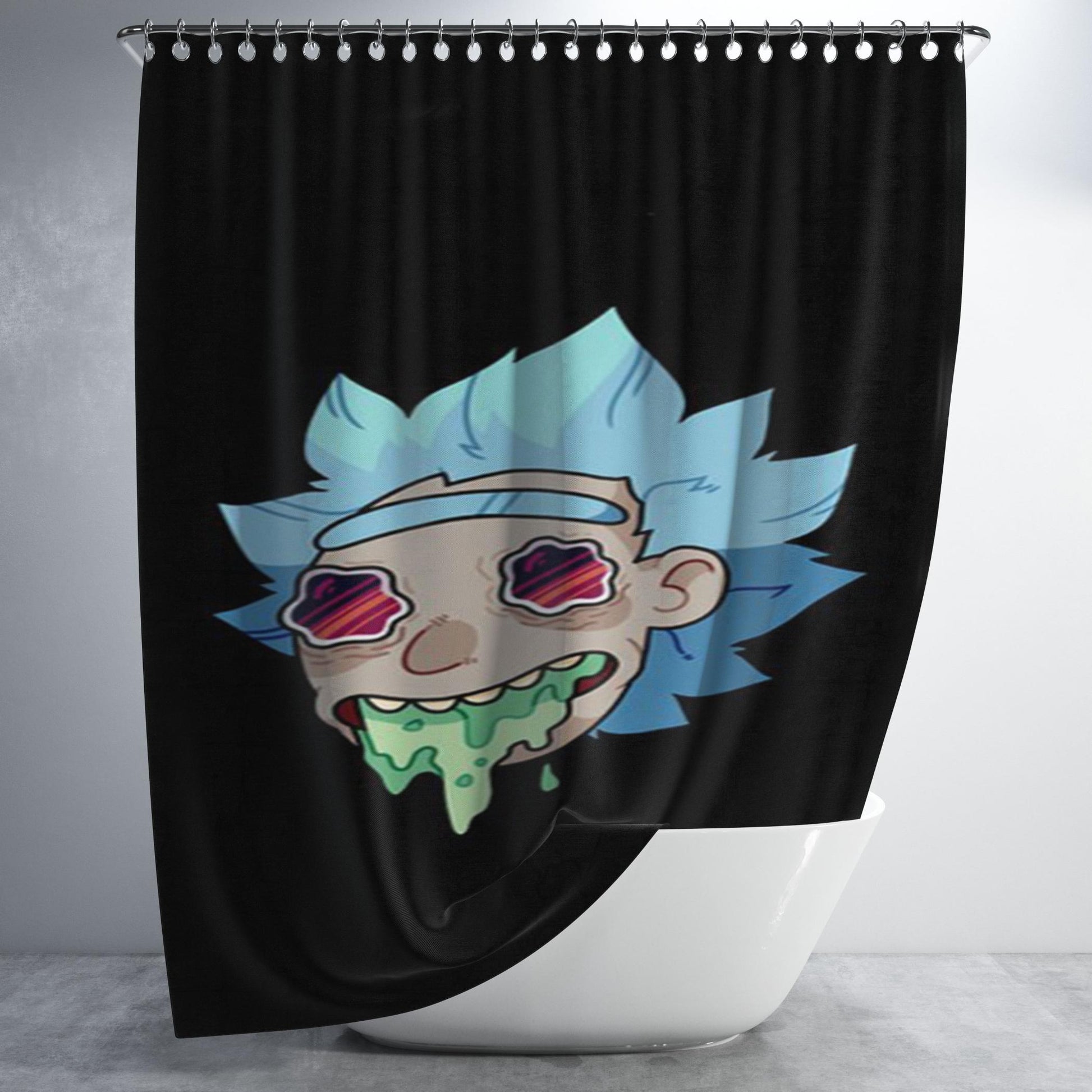 Supreme Rick And Morty Bathroom Shower Curtain Fabric Waterproof | 66 X 72 Inch