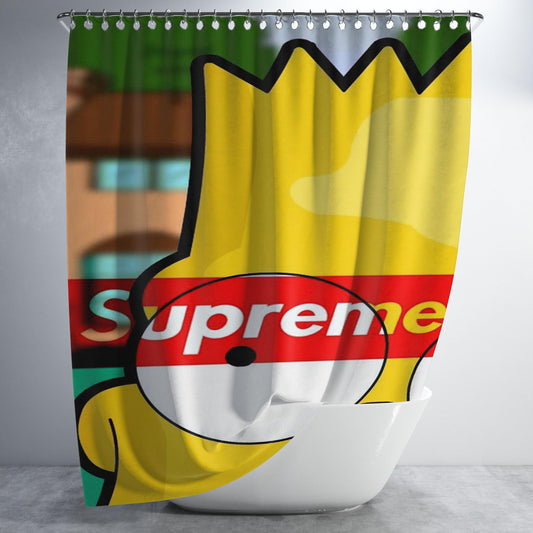 Supreme Simpsons Fondos De Pantalla Los Bathroom Shower Curtain Fabric Waterproof | 66 X 72 Inch