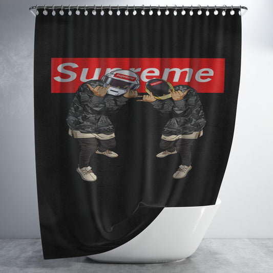 Supreme Star Wars Daft Punk Bathroom Shower Curtain Fabric Waterproof | 66 X 72 Inch