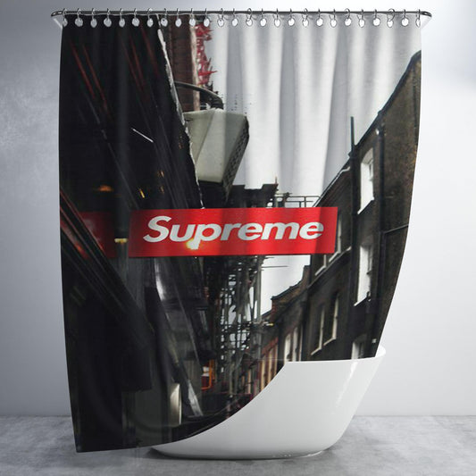 Supreme Store Bathroom Shower Curtain Fabric Waterproof | 66 X 72 Inch