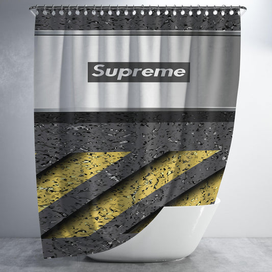 Supreme Street Bathroom Shower Curtain Fabric Waterproof | 66 X 72 Inch