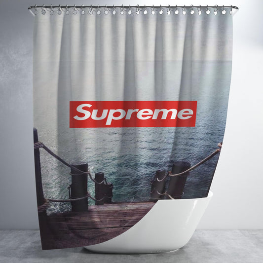 Supreme The Sea Bathroom Shower Curtain Fabric Waterproof | 66 X 72 Inch