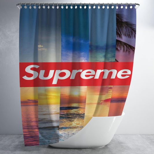 Supreme Travel Bathroom Shower Curtain Fabric Waterproof | 66 X 72 Inch