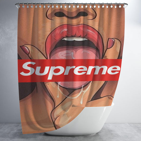 Supreme Woman Bathroom Shower Curtain Fabric Waterproof | 66 X 72 Inch