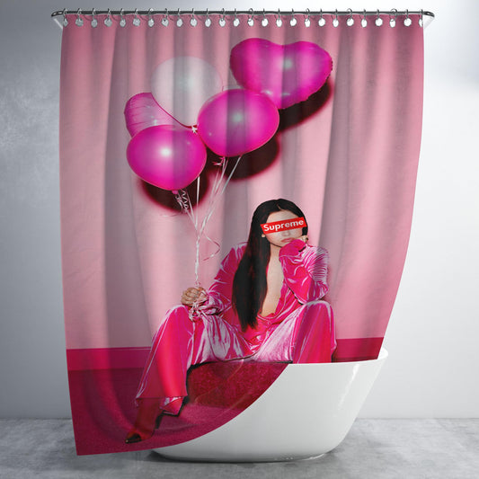 Supreme X Maggie Lindemann Bathroom Shower Curtain Fabric Waterproof | 66 X 72 Inch