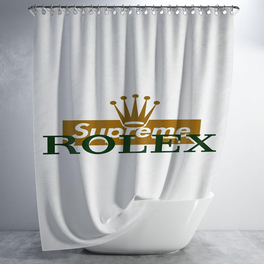 Supreme X Rolex 2018 Bathroom Shower Curtain Fabric Waterproof | 66 X 72 Inch