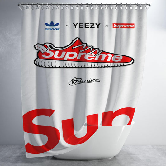 Supreme X Yeezy Collab Bathroom Shower Curtain Fabric Waterproof | 66 X 72 Inch