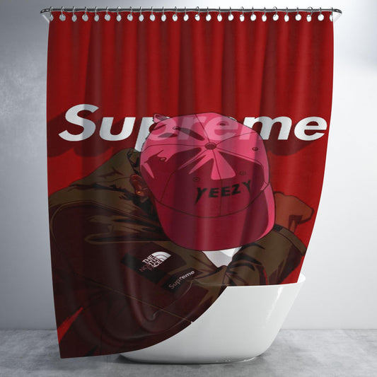 Supreme Yeezy Bathroom Shower Curtain Fabric Waterproof | 66 X 72 Inch