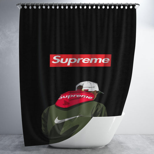 Supreme Yezzy Bathroom Shower Curtain Fabric Waterproof | 66 X 72 Inch