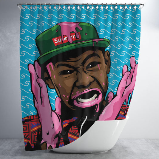Tyler Creator Supreme Bathroom Shower Curtain Fabric Waterproof | 66 X 72 Inch
