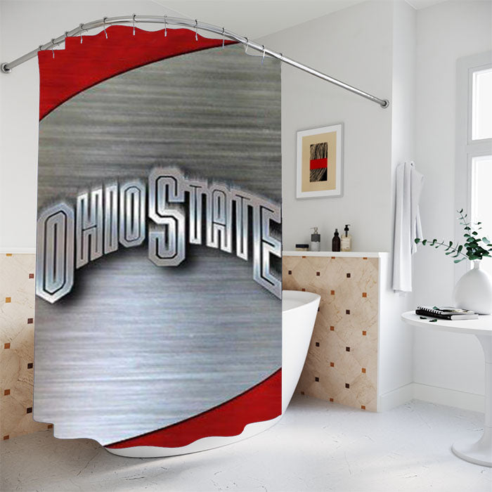 Ohio State University Bathroom Shower Curtain Fabric Waterproof | 66 X 72 Inch