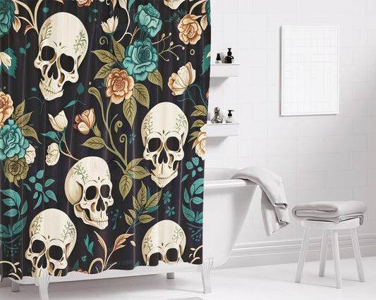 Dark Cottagecore Bathroom Shower Curtain Fabric Waterproof | 66 X 72 Inch
