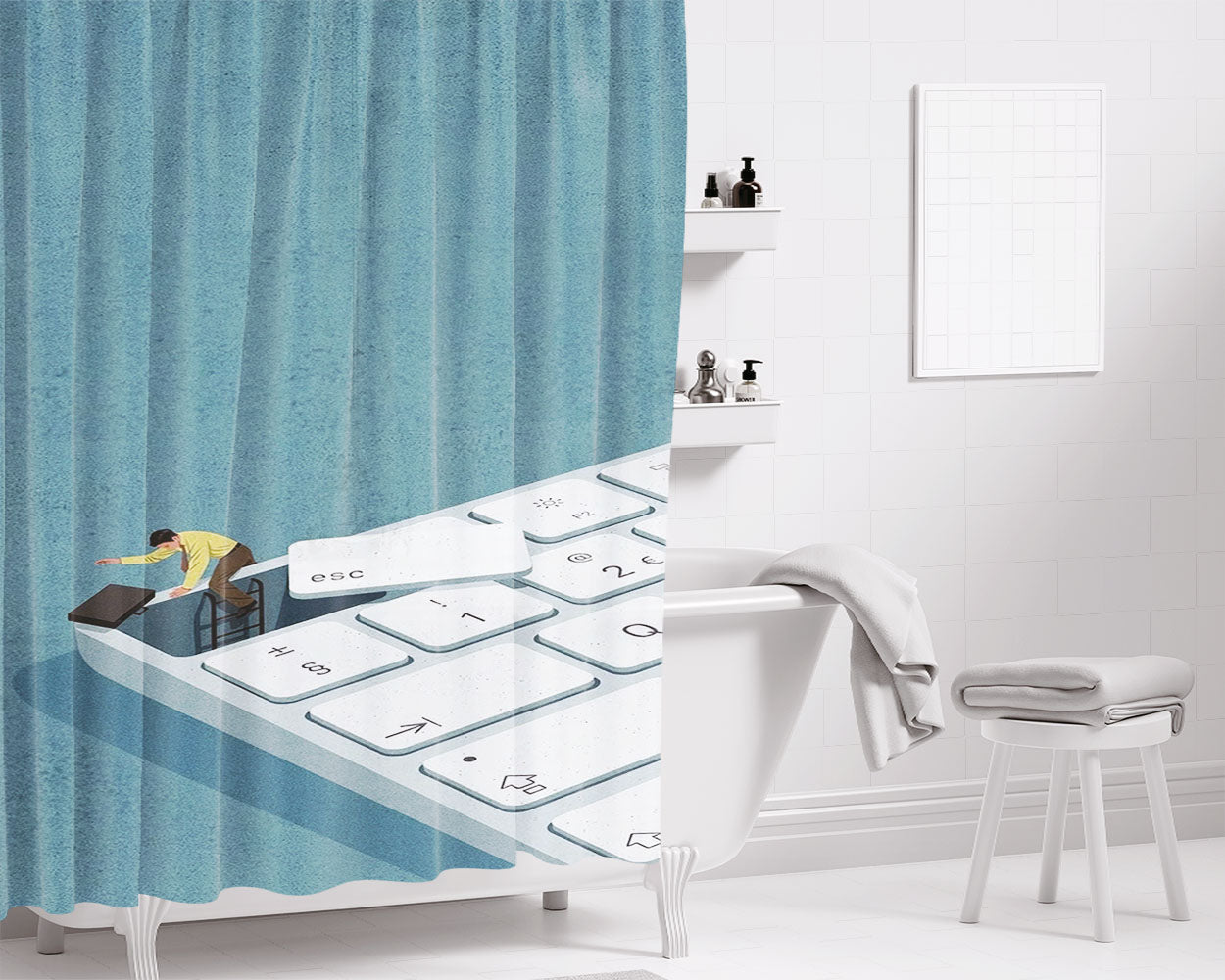 Escape Is Not The End Bathroom Shower Curtain Fabric Waterproof | 66 X 72 Inch