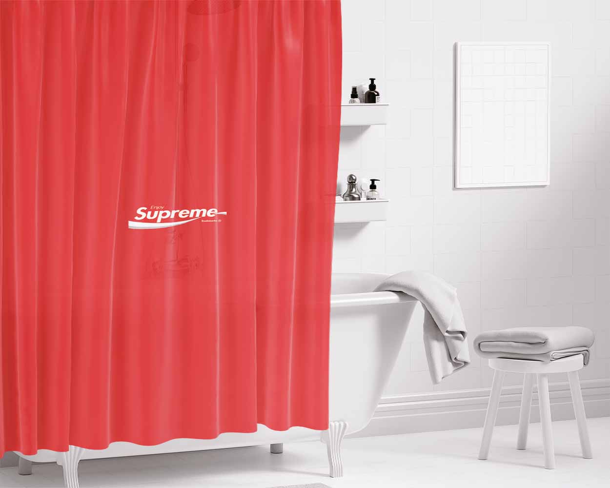Enjoy Supreme Bathroom Shower Curtain Fabric Waterproof | 66 X 72 Inch
