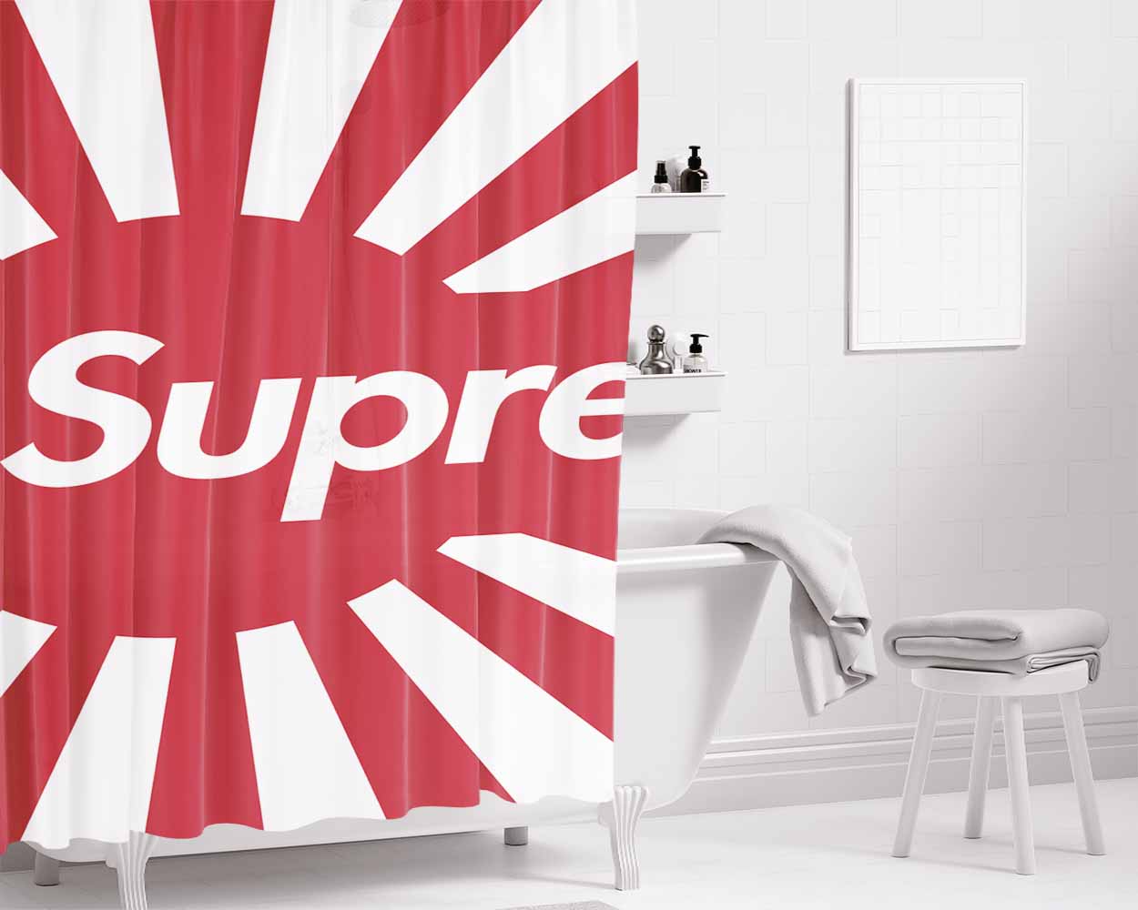 Japan Supreme Bathroom Shower Curtain Fabric Waterproof | 66 X 72 Inch