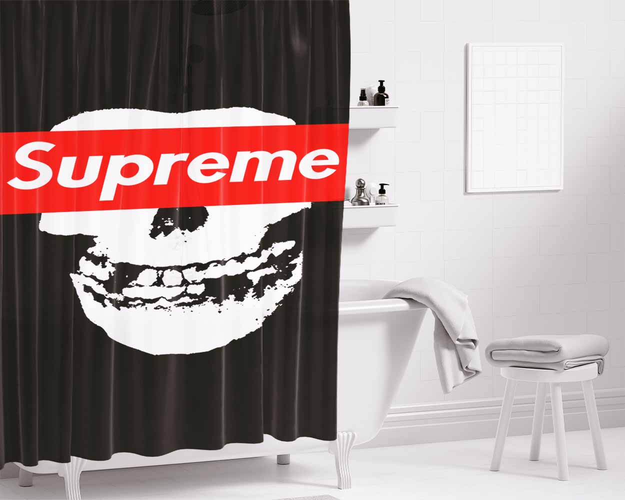 Misfits Supreme Bathroom Shower Curtain Fabric Waterproof | 66 X 72 Inch