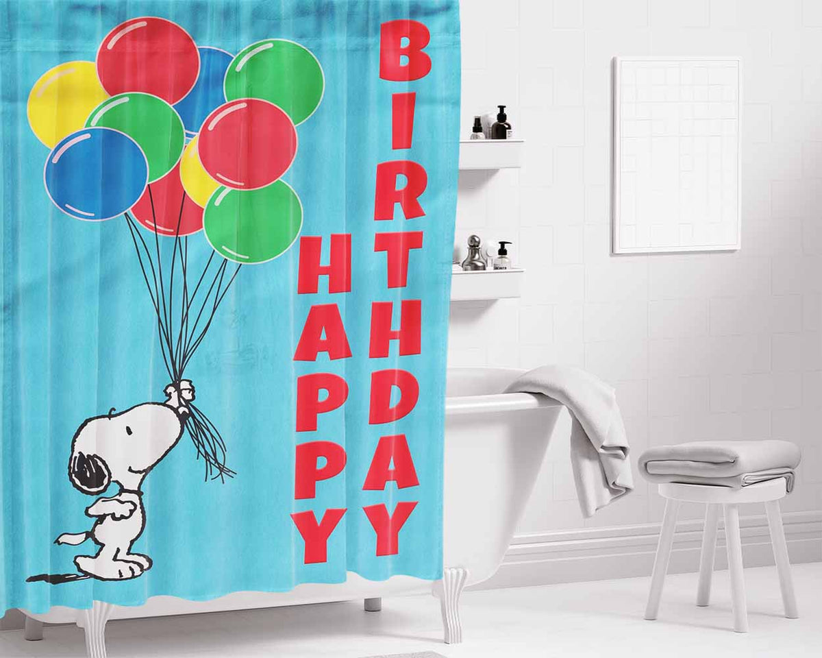Snoopy Bbq Bathroom Shower Curtain Fabric Waterproof | 66 X 72 Inch