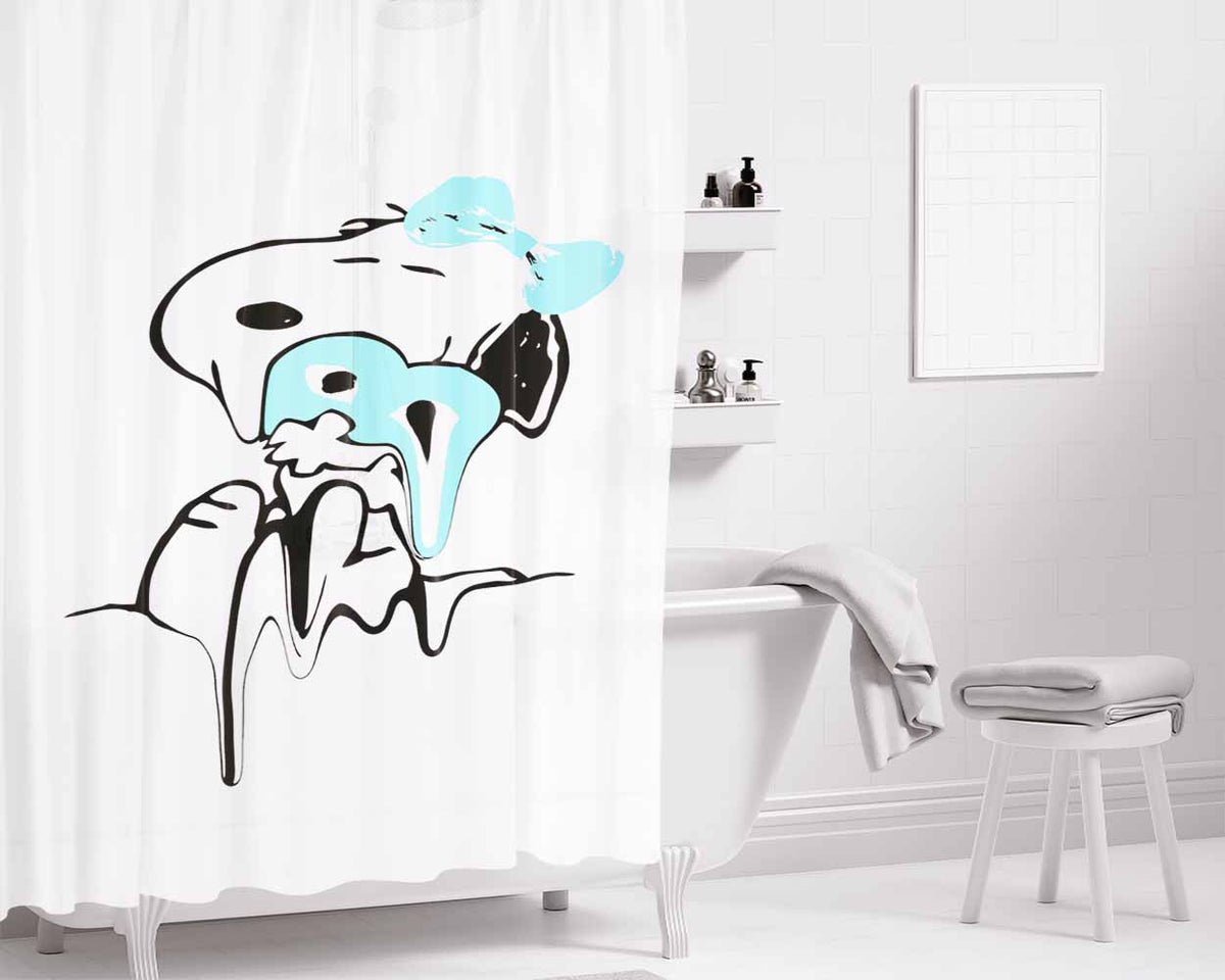 Snoopy Comic Bathroom Shower Curtain Fabric Waterproof | 66 X 72 Inch
