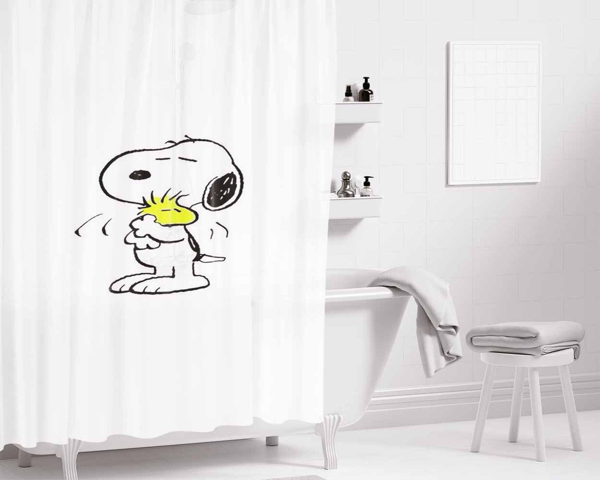 Snoopy Welcome Fall Bathroom Shower Curtain Fabric Waterproof | 66 X 72 Inch