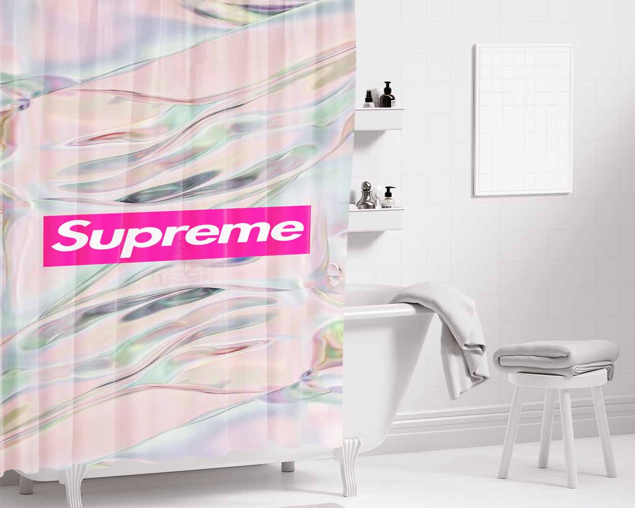 Supreme Aesthetic Bathroom Shower Curtain Fabric Waterproof | 66 X 72 Inch