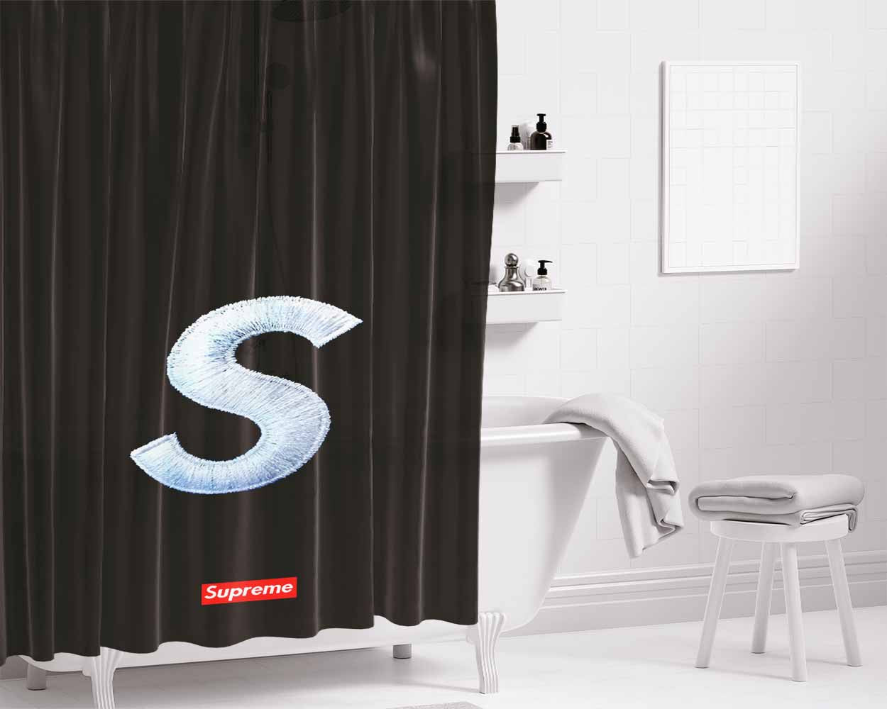 Supreme Clothing S Bathroom Shower Curtain Fabric Waterproof | 66 X 72 Inch