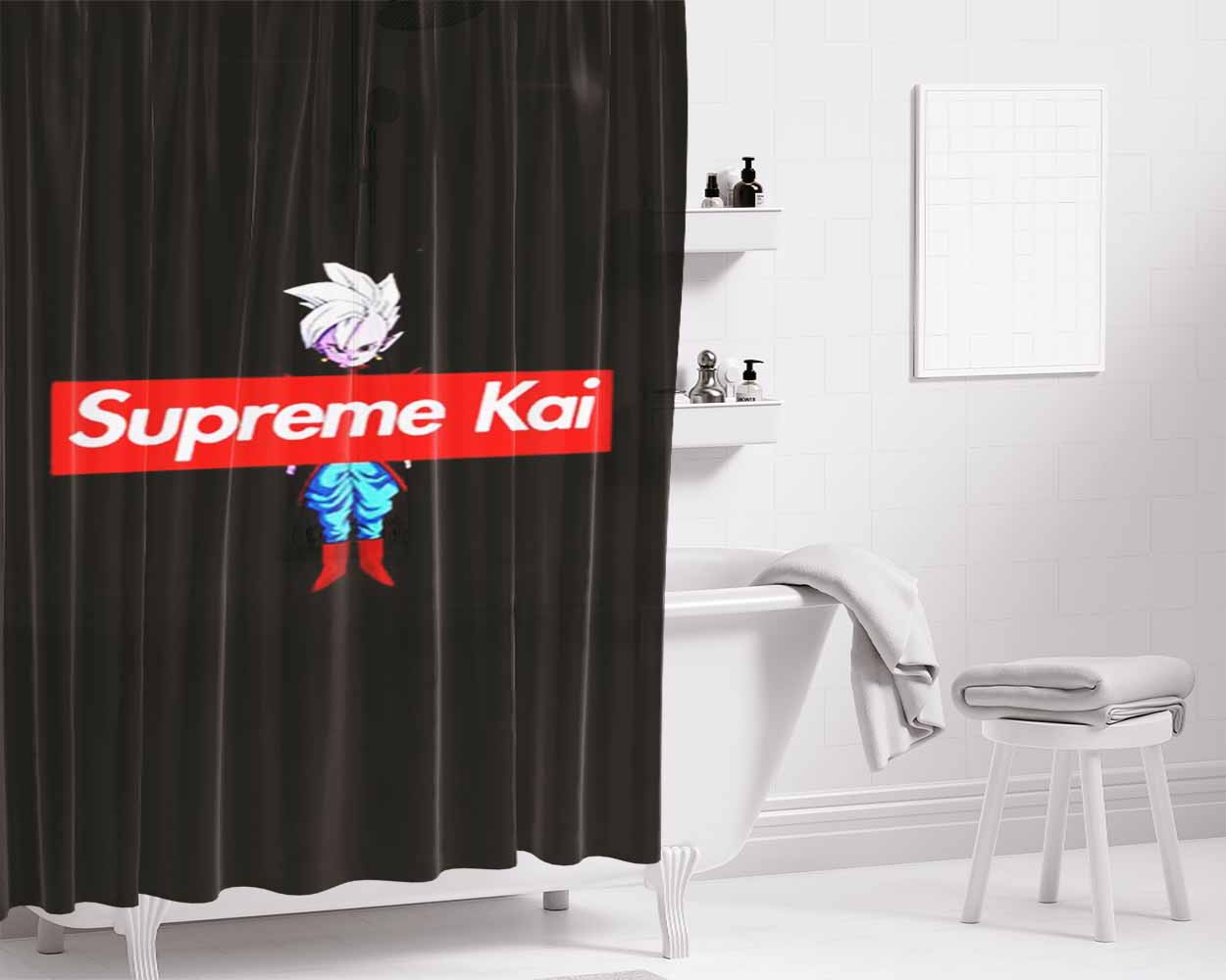 Supreme Kai Birthday Gift Present Bathroom Shower Curtain Fabric Waterproof | 66 X 72 Inch