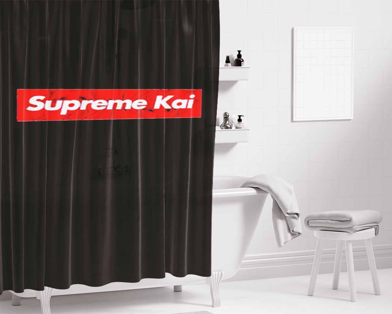 Supreme Kai V2 Bathroom Shower Curtain Fabric Waterproof | 66 X 72 Inch