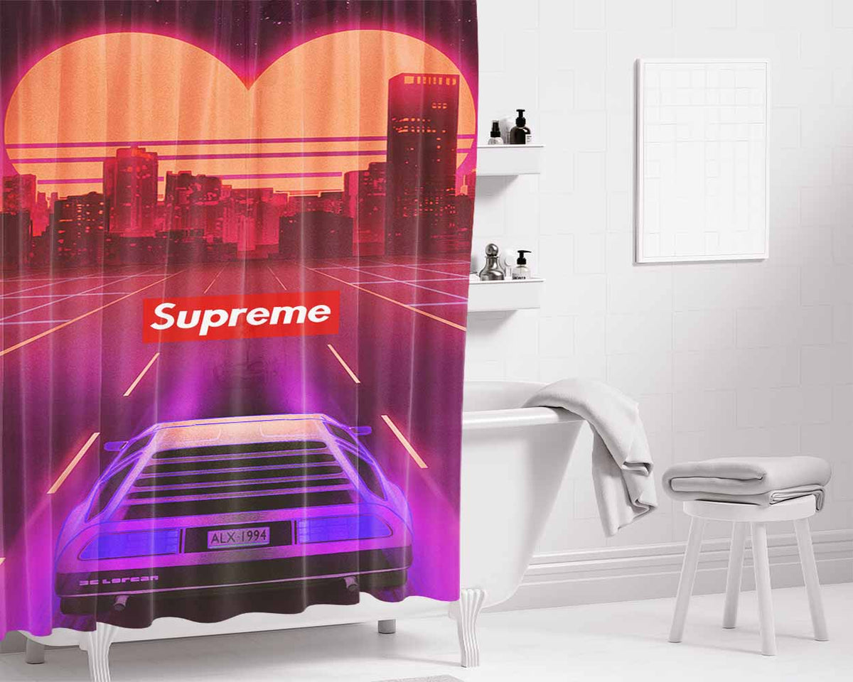 Supreme Love Car Bathroom Shower Curtain Fabric Waterproof | 66 X 72 Inch