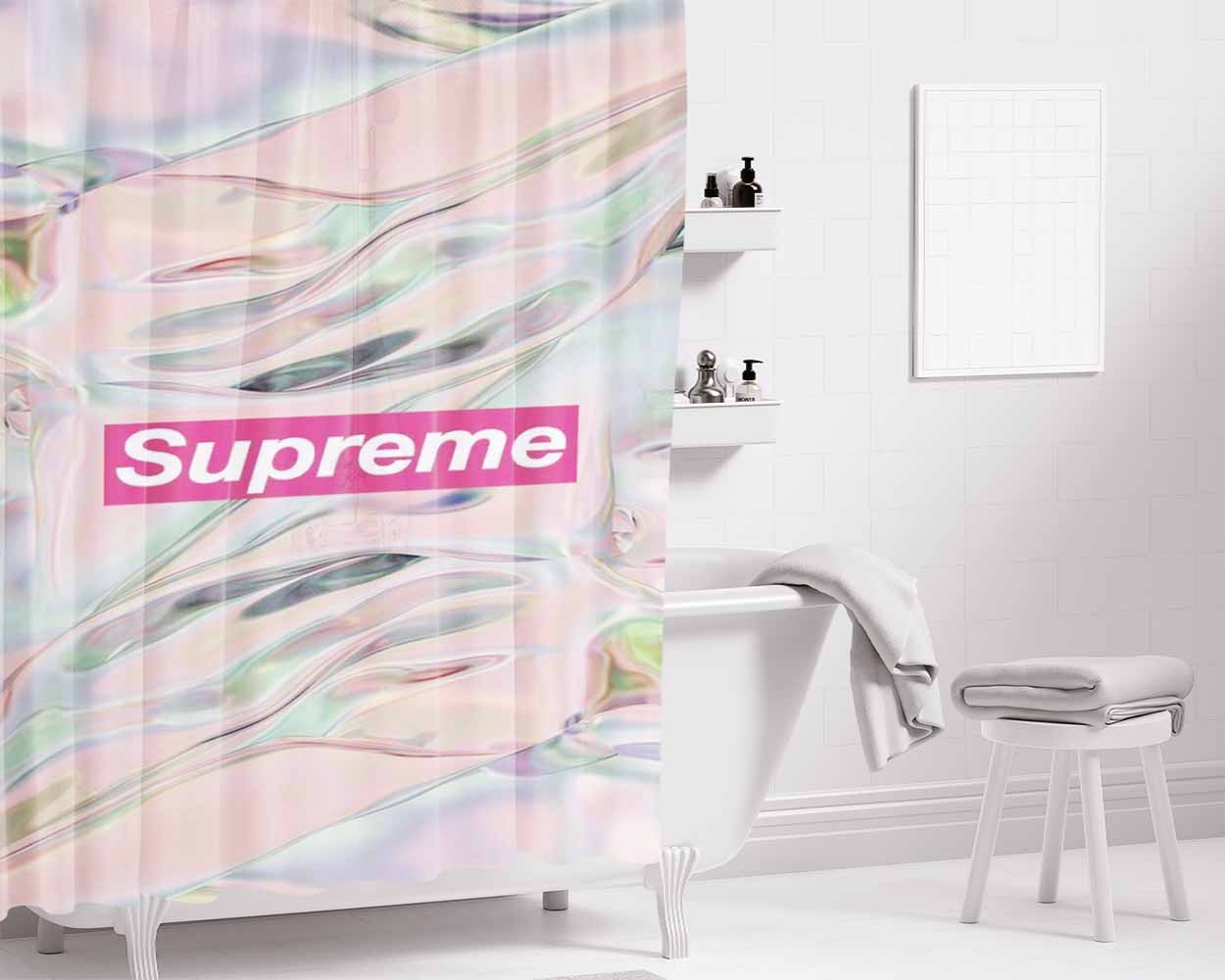 Supreme Spreme15 Bathroom Shower Curtain Fabric Waterproof | 66 X 72 Inch