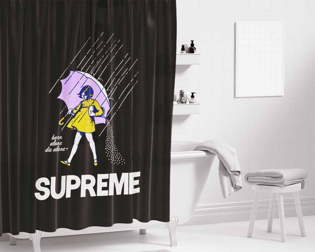 Supreme Umberella Women Bathroom Shower Curtain Fabric Waterproof | 66 X 72 Inch