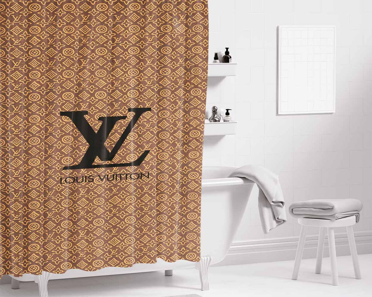 Louis Vuitton Mythic Monogram Bathroom Shower Curtain Fabric Waterproof | 66 X 72 Inch
