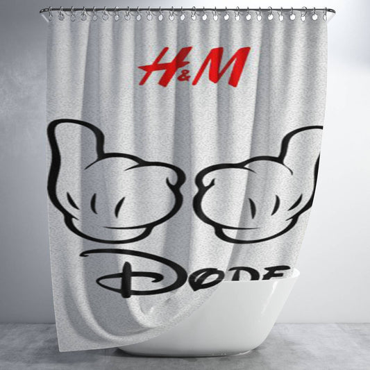 Personalized Dope Mickey Mouse H&M Shower Curtain Farmhouse Bathroom Decor