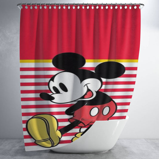 Personalized Mickey Mouse Classic Shower Curtain Farmhouse Bathroom Decor