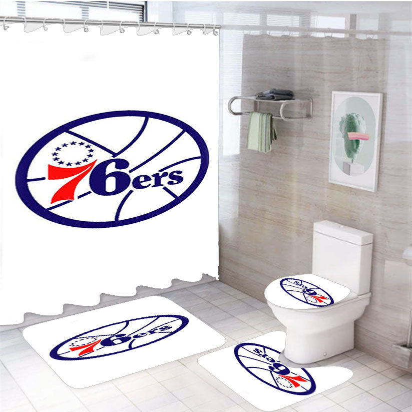 76Ers Old Logo 4Pcs Bathroom Set Shower Curtain
