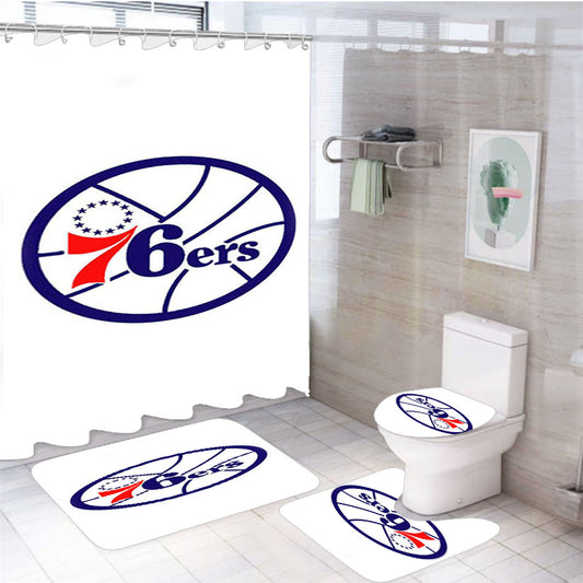 76Ers Old Logo 4Pcs Bathroom Set Shower Curtain