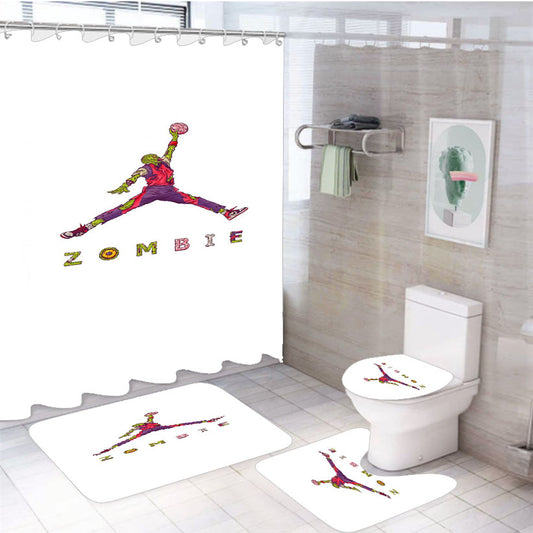 Air Jordan 4Pcs Bathroom Set Shower Curtain