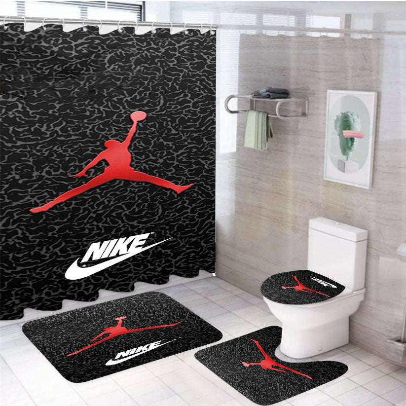Air Jordan Elephant 4Pcs Bathroom Set Shower Curtain