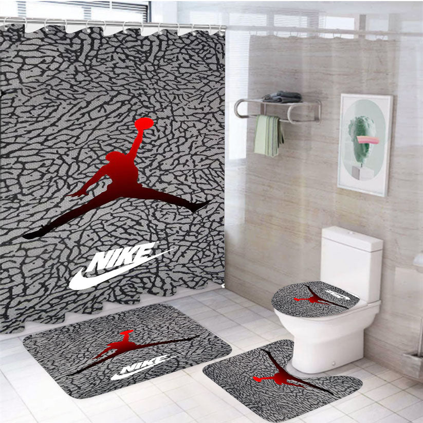 Air Jordan Elephant 1 4Pcs Bathroom Set Shower Curtain