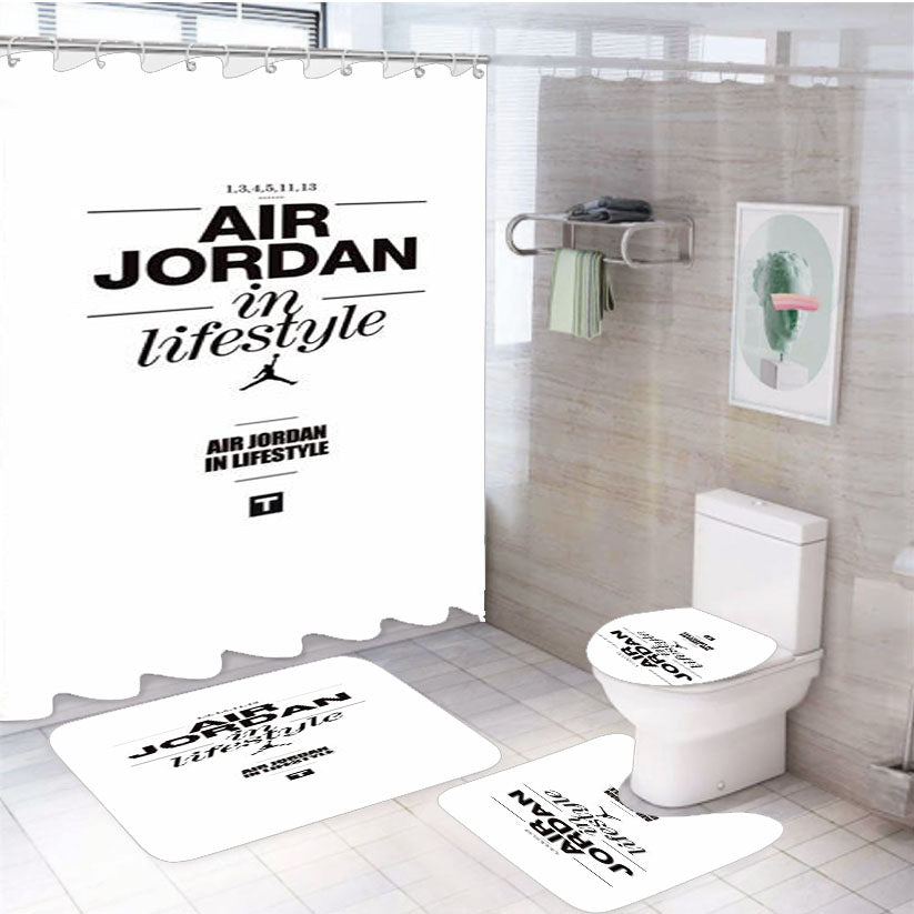 Air Jordan In Style 4Pcs Bathroom Set Shower Curtain