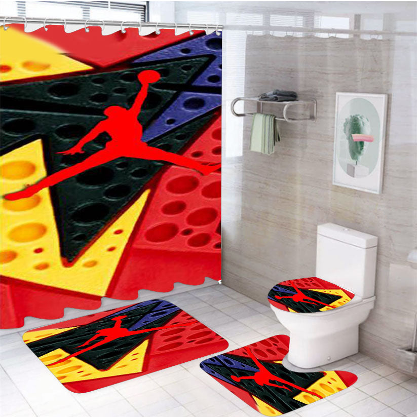 Air Jordan Retro 7 Raptors 4Pcs Bathroom Set Shower Curtain