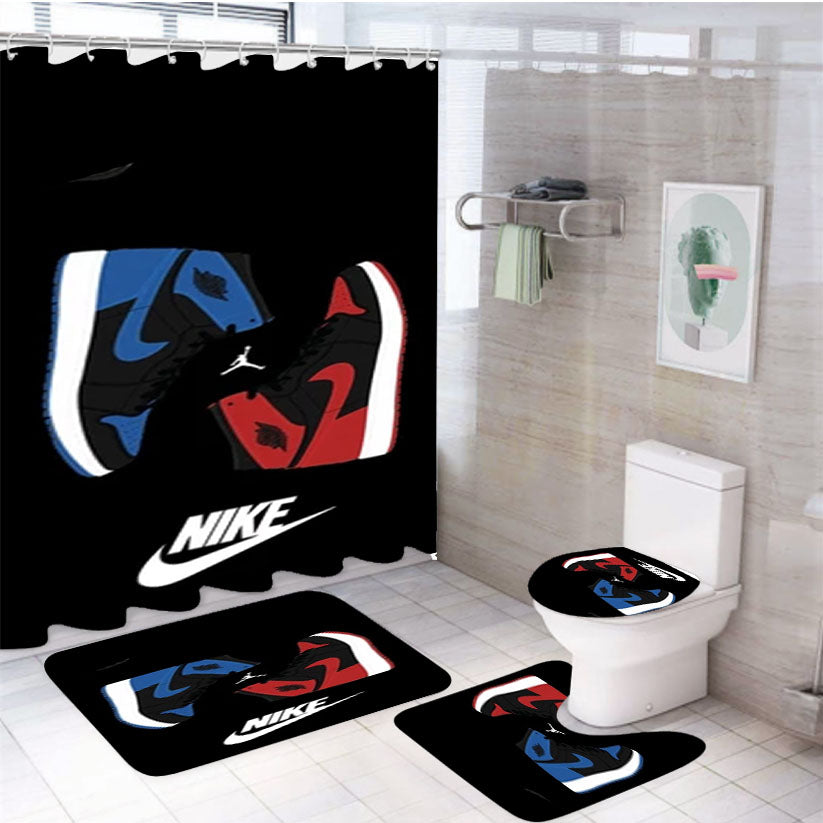 Air Jordan Sneakers 4Pcs Bathroom Set Shower Curtain