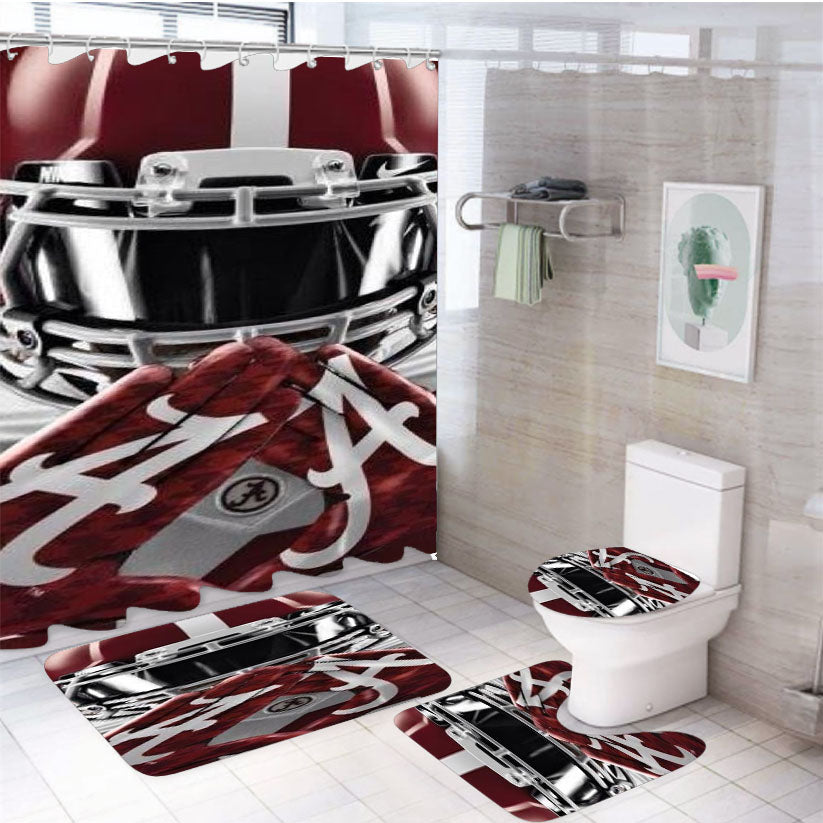 Alabama Football 4Pcs Bathroom Set Shower Curtain