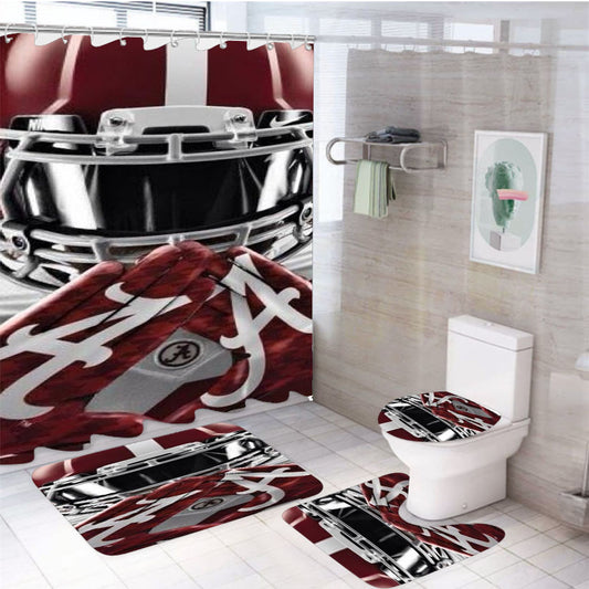 Alabama Football 4Pcs Bathroom Set Shower Curtain